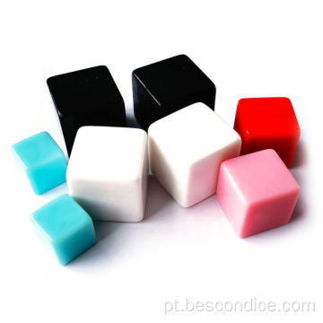 Dados em branco D6, Tubo de contagem em branco Diferentes tamanhos e cores